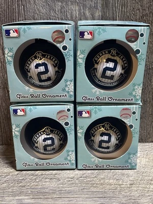 Lot of 4- Derek Jeter New York Yankees CHRISTMAS Tree Holiday Ornaments MLB-New - Image 1 of 4