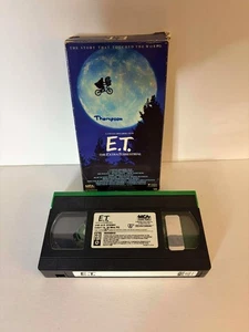 E.T. THE EXTRA-TERRESTRIAL VHS VINTAGE MOVIE GREEN AND BLACK TAPE RARE MCA - Picture 1 of 3