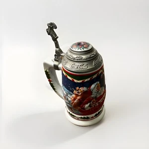 Vintage Coca-Cola Lidded Christmas Stein 1999 Santa's Reward CS402- #00553 - Picture 1 of 8