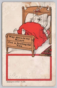 Postkarte ungeteilter Rücken Cartoon Romantik Humor 1905 - Bild 1 von 2