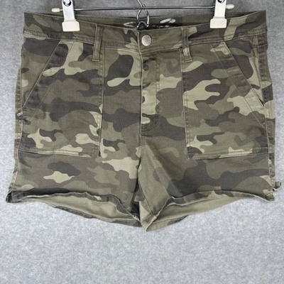 Pantalones cortos utilitarios elásticos de tiro alto camuflados verdes Seven7 para mujer (14) MSR 36x4,5 Foto 1 de 4