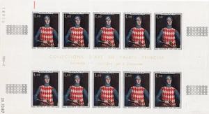 MÓNACO - 1967 - PAR DE HOJAS DE 10 MUY FINAS MNH., PRÍNCIPE Y PRINCESA DE MÓNACO, - Imagen 1 de 4