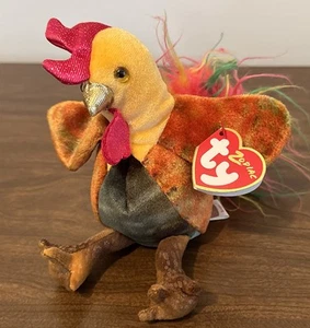 Ty Beanie Babies "Rooster" Chinese Zodiac 2000 Plush Toy New w/ Original Tag - Picture 1 of 7