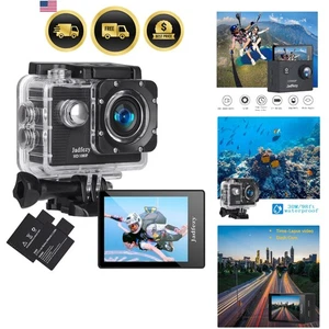 Cámara de Acción Impermeable 1080P 12MP Cámara Deportiva con Kit de Accesorios - Imagen 1 de 9