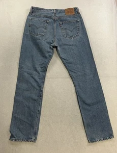 Levi's 501xx Denim Jeans 90s Made in USA Size 33x32 (Fits 32x31) Light Wash - Picture 1 of 15