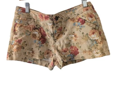 Pantalones Cortos Forever 21 Para Mujer 30 Floral Caliente Pantalones Cremallera Elastizados Bolsillos Frente Plano  Foto 1 de 4