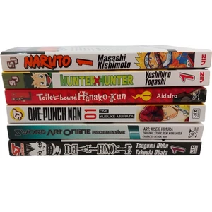 Manga Bundle of 6 Books -Naruto, Hunter x Hunter, Sword Art Online, Death Note - Picture 1 of 23