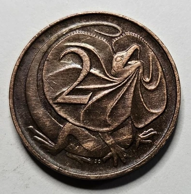 1967 Australia 2 Two Cents - Bronze Coin - Frilled Neck Lizard - Australian - Image 1 of 2