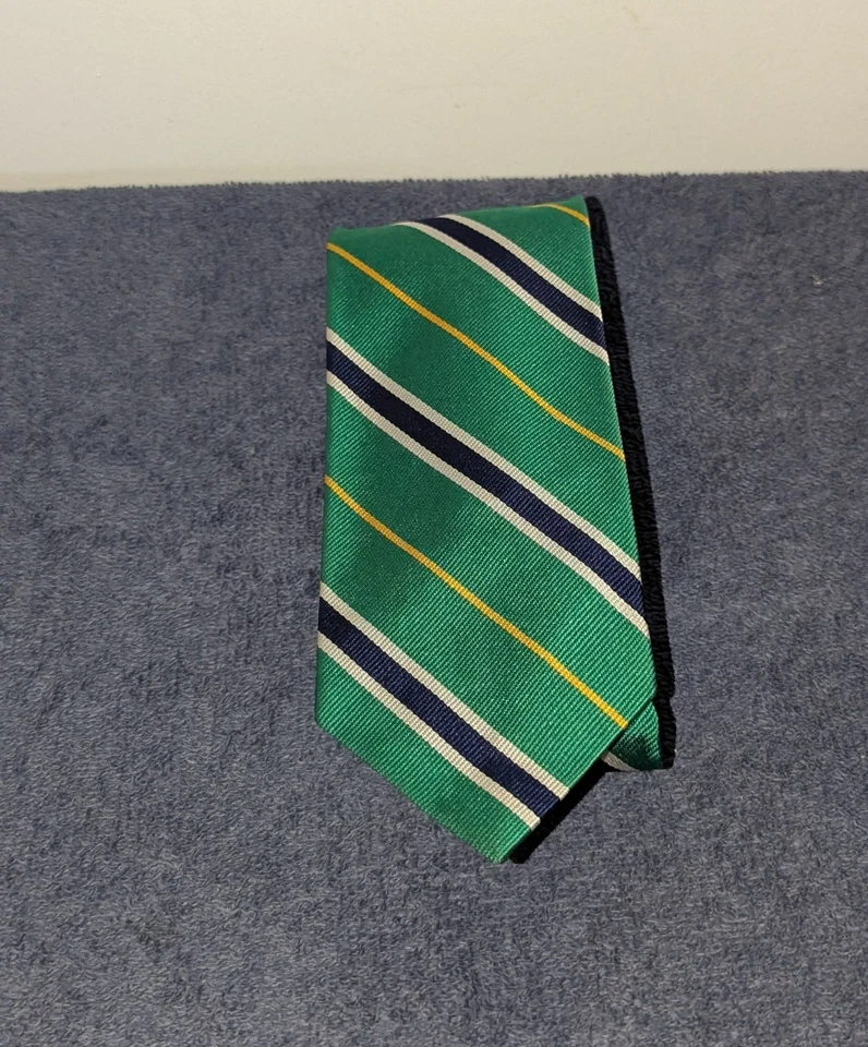 Vintage Polo Ralph Lauren Silk Tie Boys Green Striped Adjustable - Image 1 of 4
