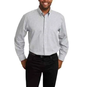 Kirkland Signature Men's Traditional Fit Non-Iron Dress Shirt, Green, 18x36/37 - Picture 1 of 5