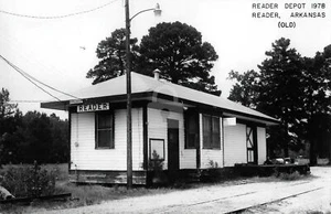 Reader Arkansas 1978 Reader Train Depot Real Photo Postcard Copy - Picture 1 of 2