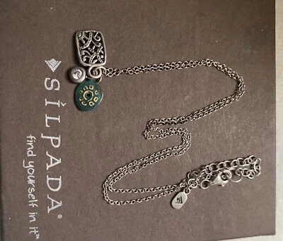 Collar Escolar Silpada N2848 Charm Nuevo 16-18" Foto 1 de 3