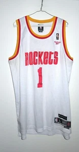 Camiseta deportiva Tracy McGrady Houston Rockets #1 HWC Throwback Reebok grande blanca 44 L - Imagen 1 de 5