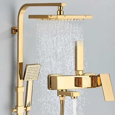 Duschpaneel Duscharmatur Regendusche Set Gold Duschsystem mit brause Duschset - Bild 1 von 4