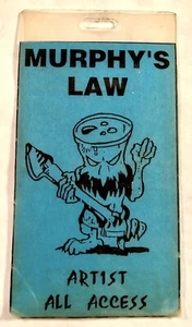 MURPHYS LAW RARA BIRRA EUROPEA VINTAGE 1990 LAMINATA 1990 ALL ACCESS TOUR PASS - Foto 1 di 2