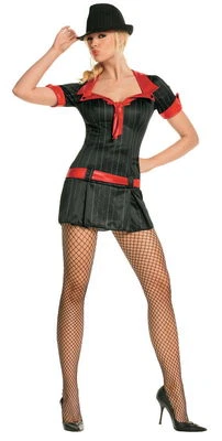 Sexy Lady Gangsta Mafia Gangster Adult Halloween Costume - S - Image 1 of 3