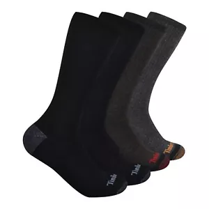 Timberland Mens 4Pack Comfort Crew Socks 1013 Grey - Picture 1 of 4