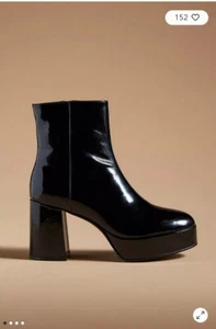 Anthropology Bibi Lou platform patent Ankle boots - Picture 1 of 12