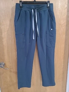Figs Women's Size Medium Navy Blue Yola Skinny Scrub Pants Pockets - Picture 1 of 8