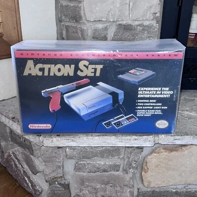 Brand New Action Set NES Console CAS Graded 8.0 Super Mario Bros Duck Hunt - Image 1 of 4