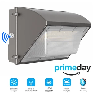 LED Wall Pack Light 150Watt Dusk to Dawn Ideal for Wet Location for Parking Lot - Picture 1 of 12