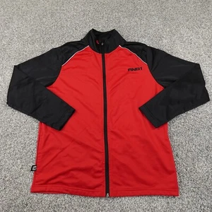 VTG And1 Jacket Mens L Red Black Basketball Warm Up Track Athletic Zip Y2K 00s - Picture 1 of 12