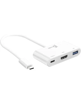 j5 Create (JCA379EW) USB-C to HDMI & USB 3.0 w/ Power Delivery Adapter-FAST SHIP - Picture 1 of 3