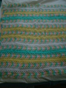 Neu Handarbeit Baby Afghan 36 x 36 - Bild 1 von 7