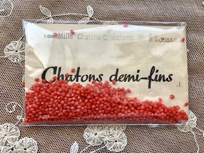 De colección Chatons semi-aletas coral pedrería puntiaguda espalda hecha en Francia 2,8 mm Foto 1 de 3