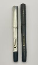 Lot Two Early Waterman Fountain Pens, 452 Sterling silver and 52 hard rubber