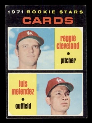 1971 TOPPS #216 REGGIE CLEVELAND / LUIS MELENDEZ ROOKIE RC ST LOUIS CARDINALS - Image 1 of 2