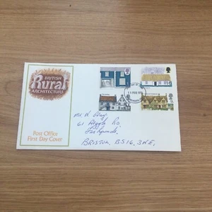 British Rural Architecture First Day Cover Feb 1970 With Info Card - Picture 1 of 5