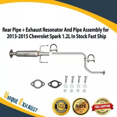 Rear Pipe+Exhaust Resonator And Pipe Assembly for 2013-2015 Chevrolet Spark 1.2L - Image 1 of 4