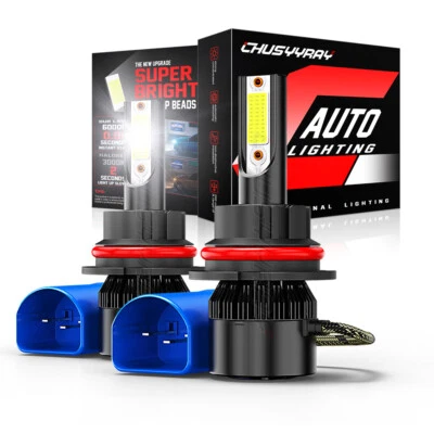 For Suzuki SX4 2007-2013 9007 9004 6000K White LED Headlight High/Low Beam Bulbs - Image 1 of 4