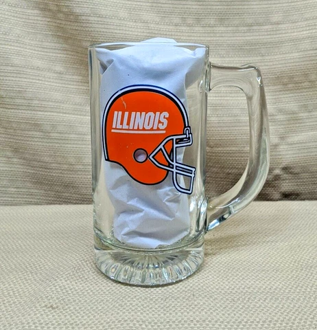 Illinois Fighting Illini Recruiting Class Of 1993 5.5" Glass Mug Football Helmet Cover