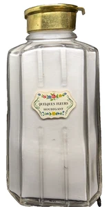 Quelques Fleurs Houbigant Vintage Powdered Talc Purfume France Glass Bottle 02 - Picture 1 of 11