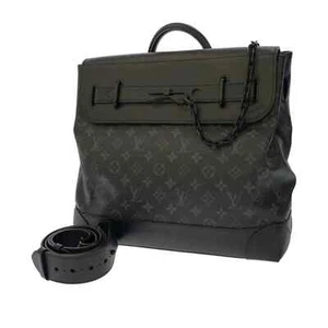 Pre-Owned Louis Vuitton LV Monogram Eclipse Steamer PM Hand Bag Excellent Auth - Picture 1 of 13