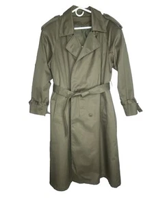 John Weitz Tan Trench Coat Designer Quiet Luxury Rain Overcoat Poland 16P - Picture 1 of 12