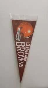 Cleveland Browns Vintage 2 Bar Helmet Full Size Souvenir Pennant NFL #PE27 - Picture 1 of 4