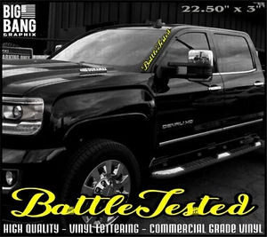 Battle Tested Banner Military Sticker Decal Windshield SUV Car Truck Window USA - Bild 1 von 3