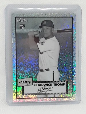 Chadwick Tromp 2021 Topps Chrome Plat Anniv. #94 Black & White Mini-Diamonds - Image 1 of 2