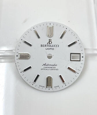 Оригинальный автоматический белый циферблат Bertolucci Uomo 28 мм ссылка: 884.55.41.10B - Изображение 1 из 4