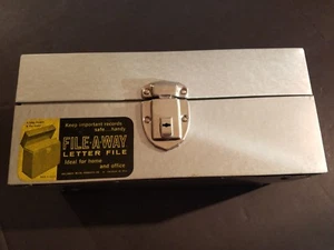 Vintage File-A-Way Metal Letter File Case Utility Storage Tool Box - Picture 1 of 12