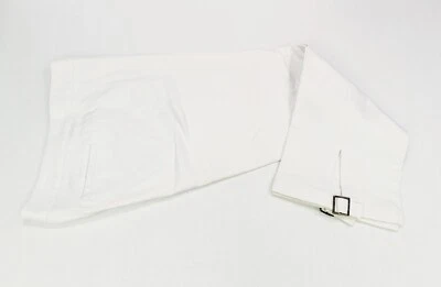 Pantalón capri Margaret M blanco con hebilla dobladillo, talla 8 Foto 1 de 4