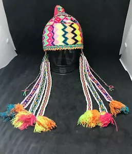 Child's Peruvian Andean Mountain - Handmade Shaman Chullo Hat SKU#02/23/02 - Bild 1 von 7