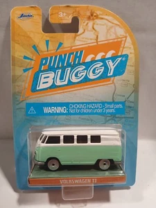 Jada Punch Buggy 1:64 Scale Green/white VW VOLKSWAGEN T1 Bus Diecast - Picture 1 of 2