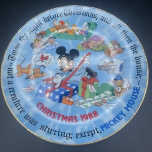 Vintage Disneyland Mickey Mouse Weihnachten 1988 Sammelteller Retro TOP - Bild 1 von 6