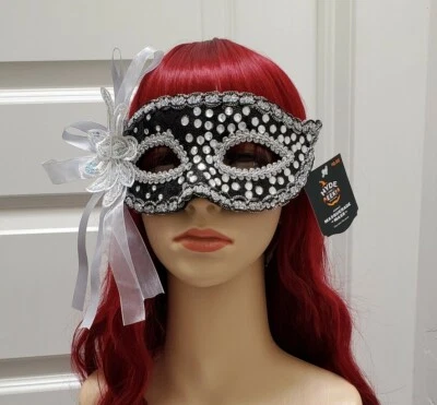 Adult Black Lace Masquerade Mask Hyde & EEK! Boutique Halloween Party  - Image 1 of 4