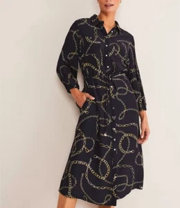 Tana Chain Print Phase Eight Shirt Midi Dress RRP£99 - Picture 1 of 6