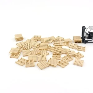 50x palette chantier carrée HO 1/87 entrepot décor wagon gare train palettes H0 - Picture 1 of 1